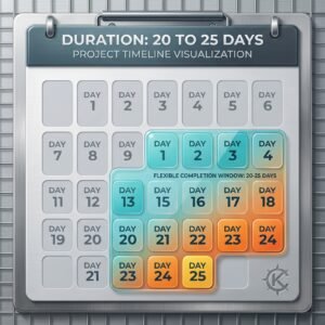 acalaner depicting 20–25 working days on site*